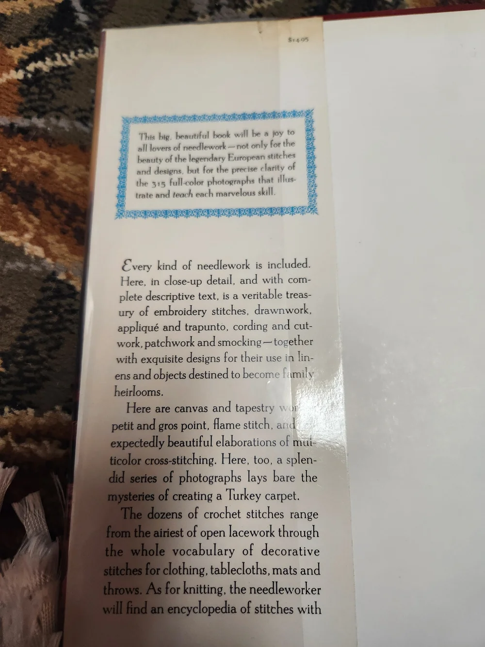 The Needlework Book Decorative Embroidery Cover - Multi